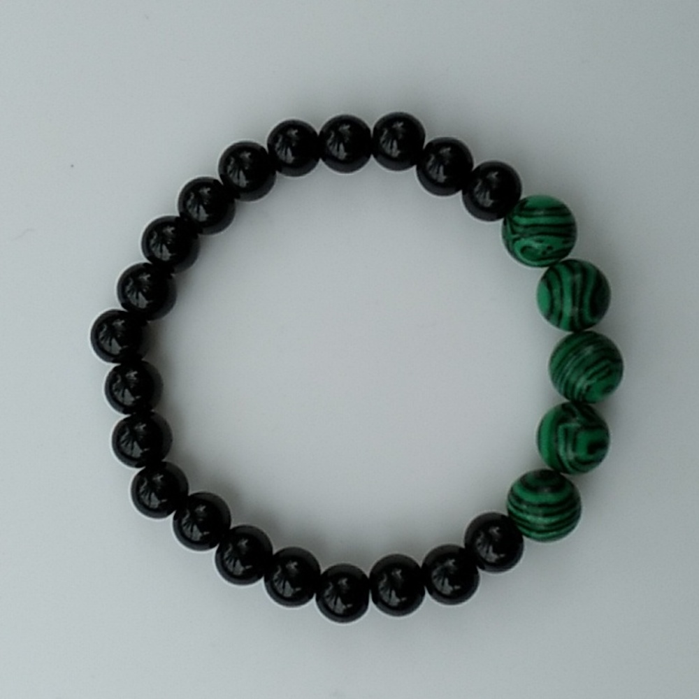 Green Malachite & Black Onyx bracket